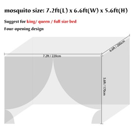 Anmas Box Mosquito Net Bed Canopy for Double Bed, Black Netting Four Corner Post Curtains Bed Drape Elegant Mosquito Net, Canopy Net with Hook & Rope for net, Screen Netting Canopy Curtains for Full