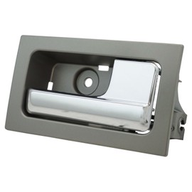 TRQ Passenger Side Interior Door Handle Chrome & Platinum Compatible with 2009-2014 Ford F-150 FO1353152