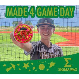 Sigma Wax Walk-Off Watermelon Bat Tack – Watermelon Scented Baseball Bat Grip Wax – Resealable Tin – Tacky Pine Tar Alternative – Long-Lasting, Mess-Free Formula – Made in USA