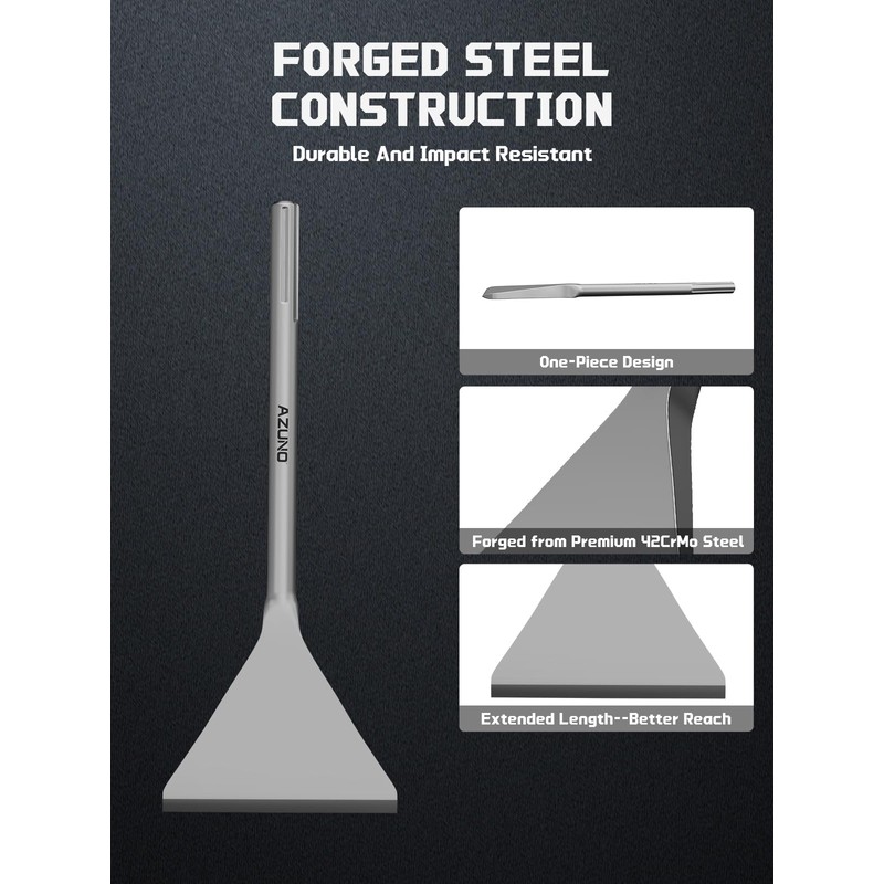 AZUNO SDS Max Chisel 6" x 15" – Wide Thinset