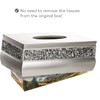 Creative Scents Silver Tissue Box Cover Rectangular - Decorative Bling