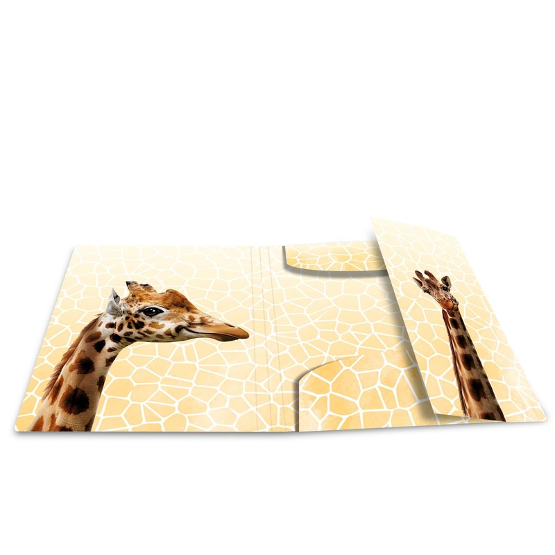 HERMA Portfolio Folder A4 Giraffe Children's Plastic Corner Folder with