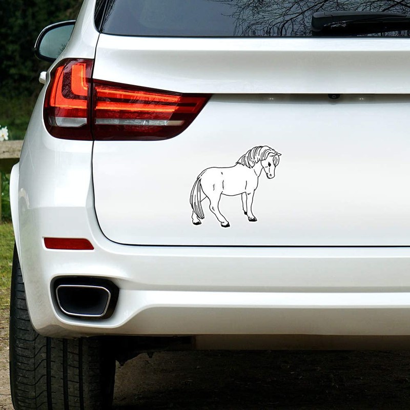 Large 210mm 'Cute Pony' Permanent Sticker Decal for Cars/Windows/Bins/Walls etc