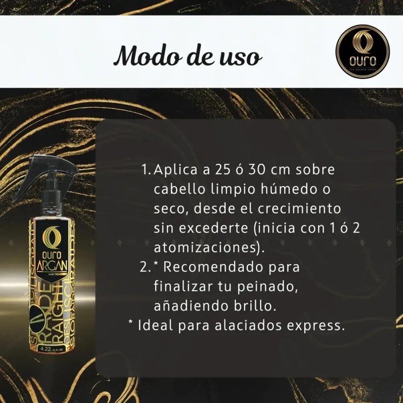 Ouro Aceite de Argan - Planchado Express - Hidratante y