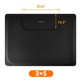 Salon Hairstylist Floor Mat Anti Fatigue for Stylist Standing 3' x 5', 5/8'' Thick Barber Floor Matt Square Base for Salon Styling Chair, Hair Cutting Hairdressing Beauty Equipment