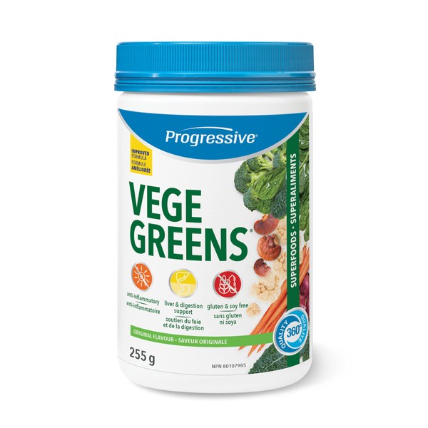 Progressive Vegegreens Original Flavour 255 g, Anti-Inflammatory plus Liver & Digestion Support
