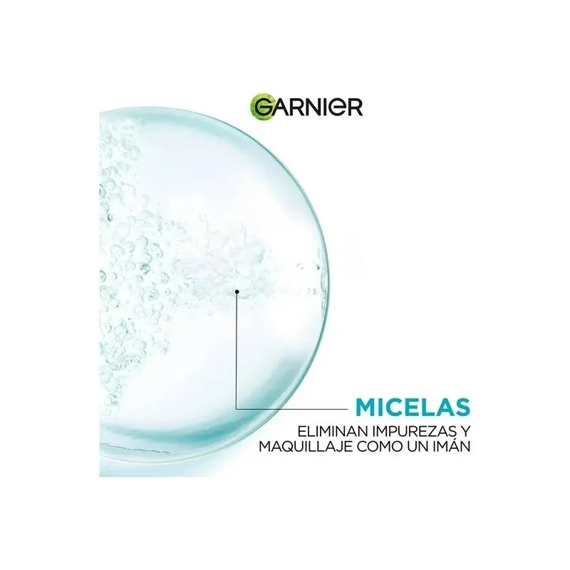 2 Agua Micelar Garnier Skin Active Ácido Salicílico 400 Ml
