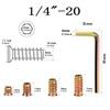 Wadayu 100pcs Threaded Inserts for Wood, Screw in Nut Fastener