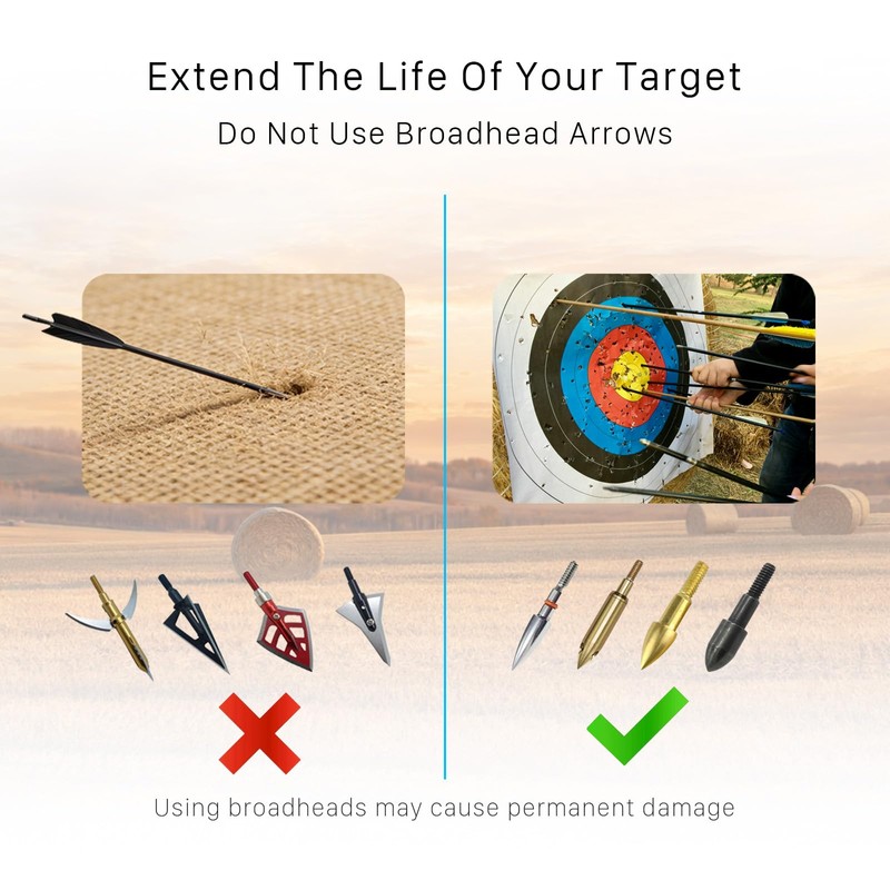 FANOWZUO 20 Inch Archery Target for Backyard Practice, Straw Bow