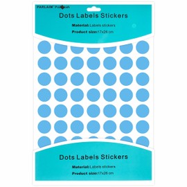 PARLAIM 1050 PCS 3/4 Inch Light Blue Dot Stickers, 15 Sheets, 0.75" Round Color Coding Circle Sticker Labels