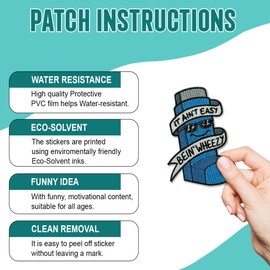 It Ain't Easy Being' Wheezy Patch Funny Inhaler Holder Gift It Ain't Easy Being' Wheezy Embroidery Patches for Clothes Inhaler Allergy Backpacks Hats Jeans Bags Iron On Embroider Patch 3"