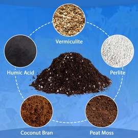 Halatool 3QT Indoor Potting Soil for Plants Orchid Potting Mix Garden Top Succulent Bonsai Soil for Aloe Vera Houseplants Flowers Vegetables & Herbs