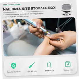 PACKOVE Nail Drill Bit Storage Box Durable Acrylic Manicure Organizer for Grinding Heads for Nail Art Enthusiasts Keeps Bits Clean and Accessible