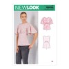 New Look Sewing Pattern N6656 Misses' Top with Optional Black