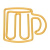 100Pcs Cute Paper Clips Yellow Cup Style Strong Metal Exquisite