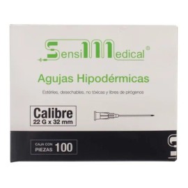 Aguja Hipodermica 22g X 32mm 100 Piezas - Sensimedical