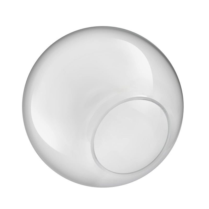 Aspen Creative 28005-60-1, 6" Clear Glass Globe, Neckless for Wall