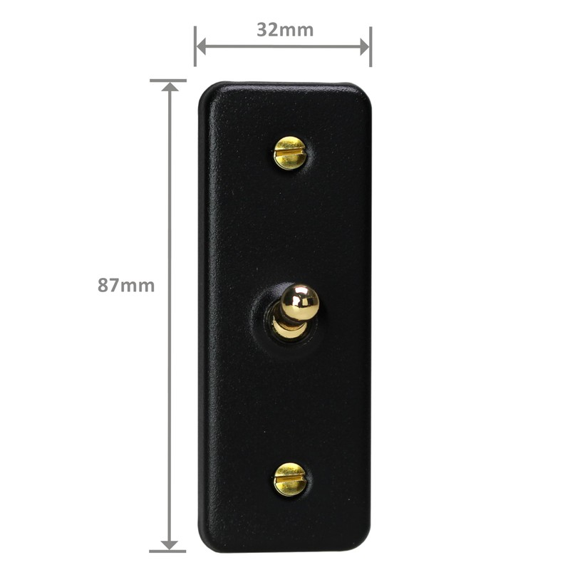 Varilight Single Light Switch 2-Way - Architrave Matt Black With
