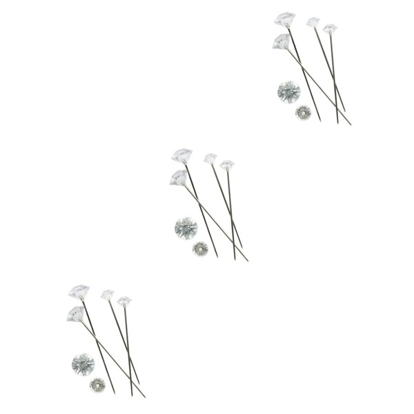 LALAFINA Sets Plastic Alloy Mm Buttonhole Gems Rhinestone Applique Wedding