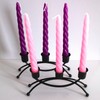 2 Pack Iron Candle Holder with Three Holes, Suitable for
