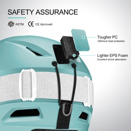 Odoland Ski Helmet with Ski Goggles for Skiing and Snowboarding, Adjustable Size, with Ear Muffs for Men, Women and Teenagers