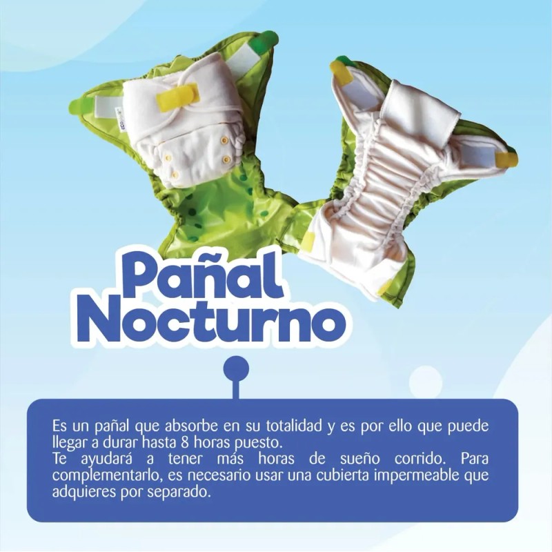 == 3 Pañales Ecopipo Nocturnos Unitalla 0-3a + Envio Gratis