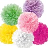 Paper Pom Pom Paper Flower Set S15cm 8pcs Blue Gradient