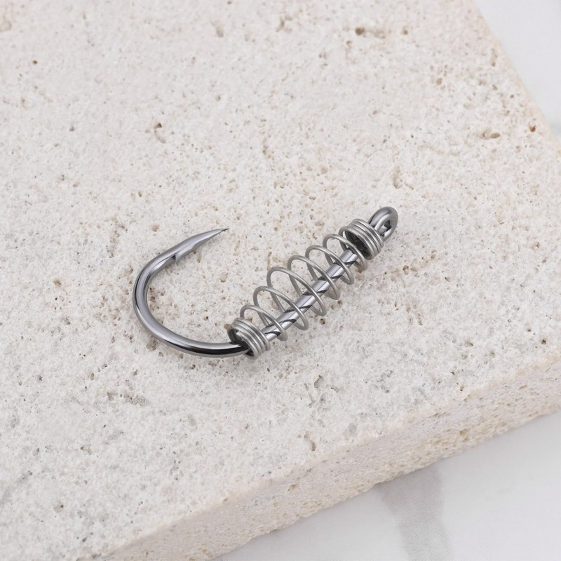eMagTech 20pcs Black Spring Fishing Hooks Size 10# High Carbon