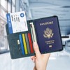 Czyan Passport Holder, Faux Leather Protective Cover with RFID Blocking