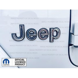 Decal Mods Raised JEEP Fender Overlay fits Jeep Wrangler & Gladiator JL/JT Rubicon (2018-2024) MirrorChrome (set of 2) | FK1O7