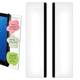AiYa Memo Board Sticky Note Board for Computer Monitors, Transparent Acrylic Simple and Convenient Office Work Efficiency Left and Right Universal Transparent Board Office Supplies (2 Pack) (2)