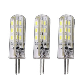 3x G4 LED 1.5 W Dimmable Daylight White 5000 K 12 V DC 24 SMD Halogen Replacement Set 10 W
