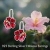 URONE Hibiscus Earrings For Women 925 Sterling Silver Hawaiian Earrings