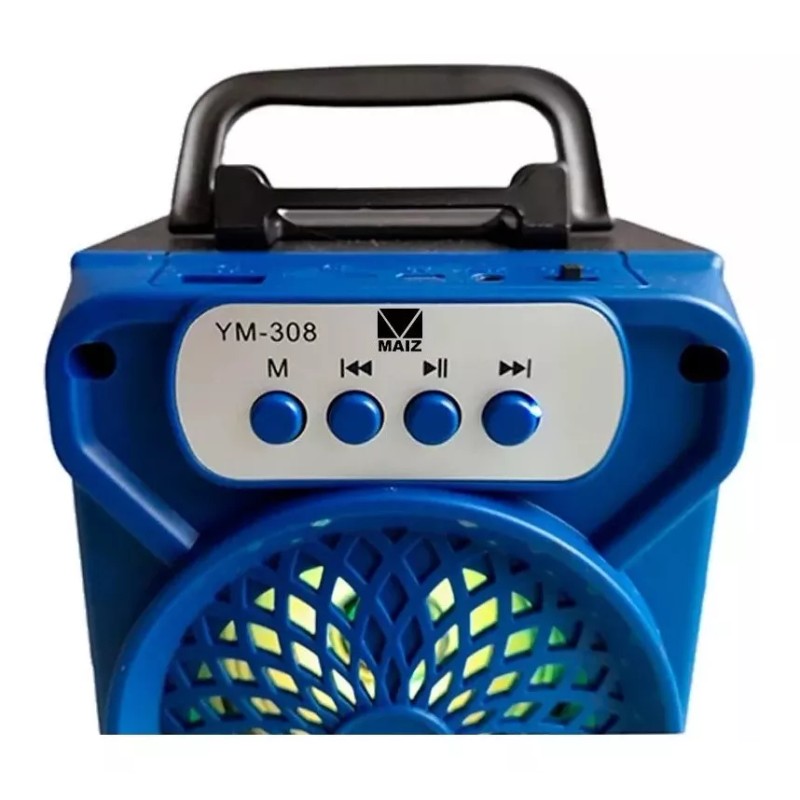 Maíz Bocina Bluetooth Recargable Portatil Radio Fm Usb Luz Led