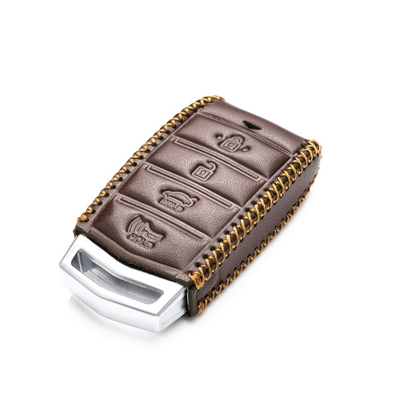 Vitodeco Genuine Leather Smart Key Fob Case Cover Protector with