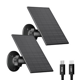 2W Solar Panel for Outdoor Security Cameras - Adjustable Mount & Waterproof