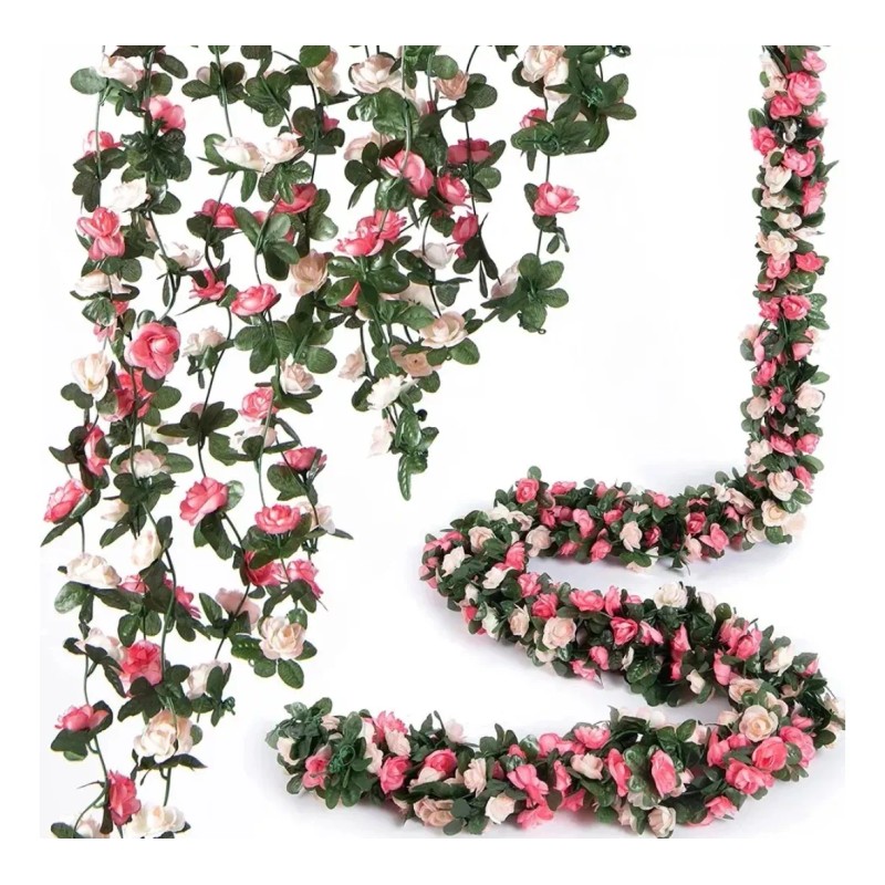 noved 5 Guias De Rosas Artificiales, Enredadera,decoracion 245cm