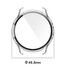 Protective Case Compatible for Garmin Forerunner 955/955 Solar Case Screen Protector Cover PC Case with HD Tempered Glass Bumper Shell for Forerunner 955/955 Solar (3 Pack)