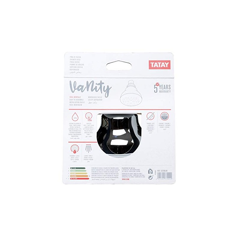 TATAY Shower head 1 function with anti-lime system