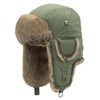 Fur Winter Trapper Hat,Unisex Taslon Faux Fur Aviator Ski Trapper