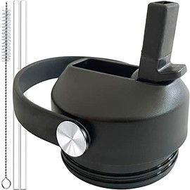 Straw Lid for Yeti Rambler Bottle - 18 26 36 64 oz, Lid with Straws and Flexible Handle for Yeti Straw Lid Replacement, Straw Cap Compatible with Yeti Rambler Bottle and RTIC Water Bottle Accessories