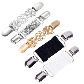 5 Pcs Dress Clips, Back Cinch With Elastic Band Design, Waist Cincher, Cardigan Collar,Sweater Clip for Women Girl Decor Clips Women, Retro Collar Dresses Shawl Shirt Scarf Clasp Pin