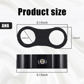 Hawyet 5 PCS Car Hose Separator Clamps with Installation Tool, Durable Waterproof Metal Fixed Fuel Line Mounting Clamps, Universal Double Hole Vehicle Fitting Adapter for Brake Line (Black #AN6)