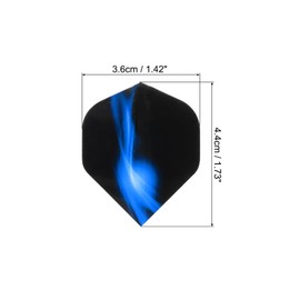 PATIKIL Extra Thick Standard Dart Flights, 30 Pack Durable Flights for Enhanced Performance Black, Blue