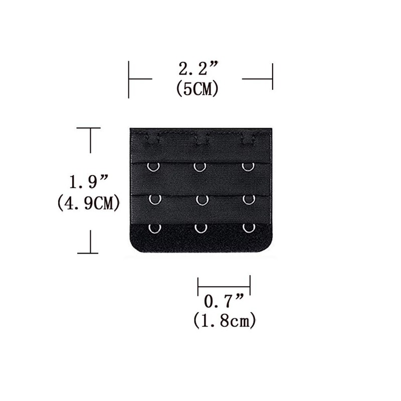 Wacnune 6Pcs Bra Extender Set of 3 Hooks Soft and
