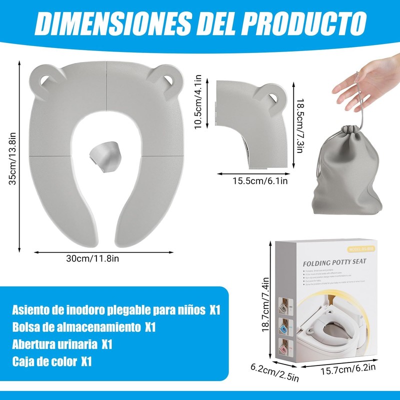 Asiento Entrenador Ba?o para Ni?os,siento Plegable