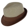 Kenny K Men's Two Tone Fedora with Pleated Band, Large,