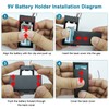 VWEICYY 2PACK 9V Battery Holder,9V Battery Holder with Switch,9 Volt