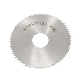 uxcell 60mm x 0.4mm x 16mm 72T HSS Steel Round Slitting Saw Cutter