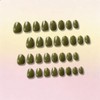 SXVME Uñas postizas cortas de gel suave, 32 piezas, 16